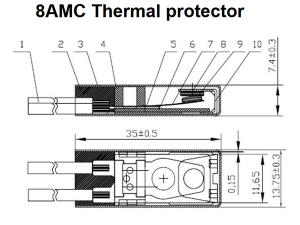  Protetor térmico, série 8AMC 